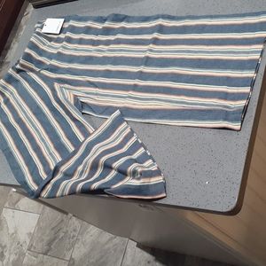 Cotton wide bottom pants